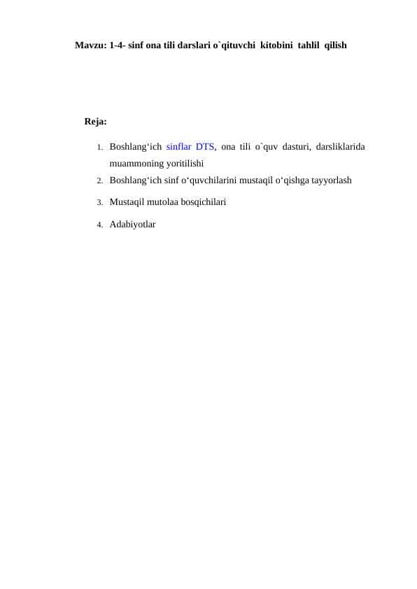 1-4- sinf ona tili darslari o`qituvchi kitobini tahlil qilish m.docx