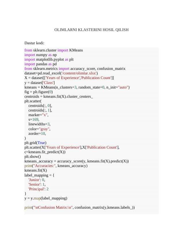 klasterlash confusion matrix