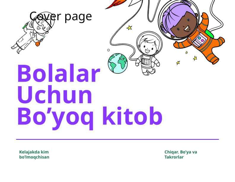 Bolalar uchun professional bo'yoq kitobi