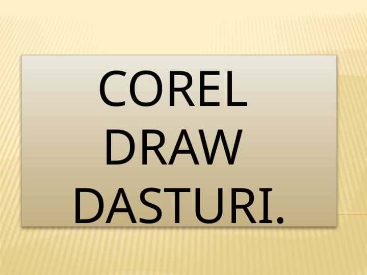 Corel draw