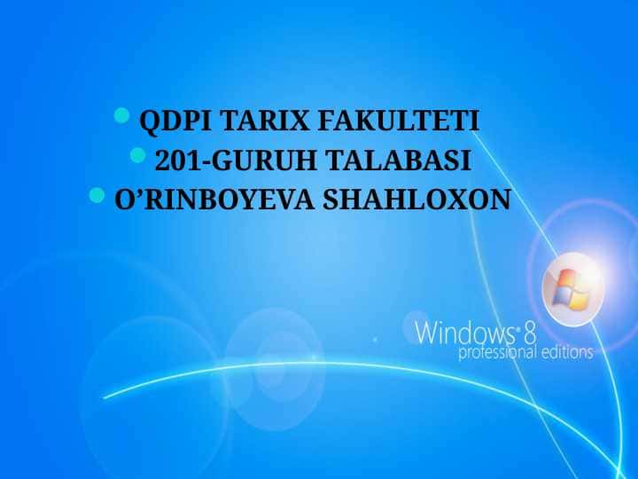 Ma'lumotlar omborini yaratishda formulalardan foydalanish