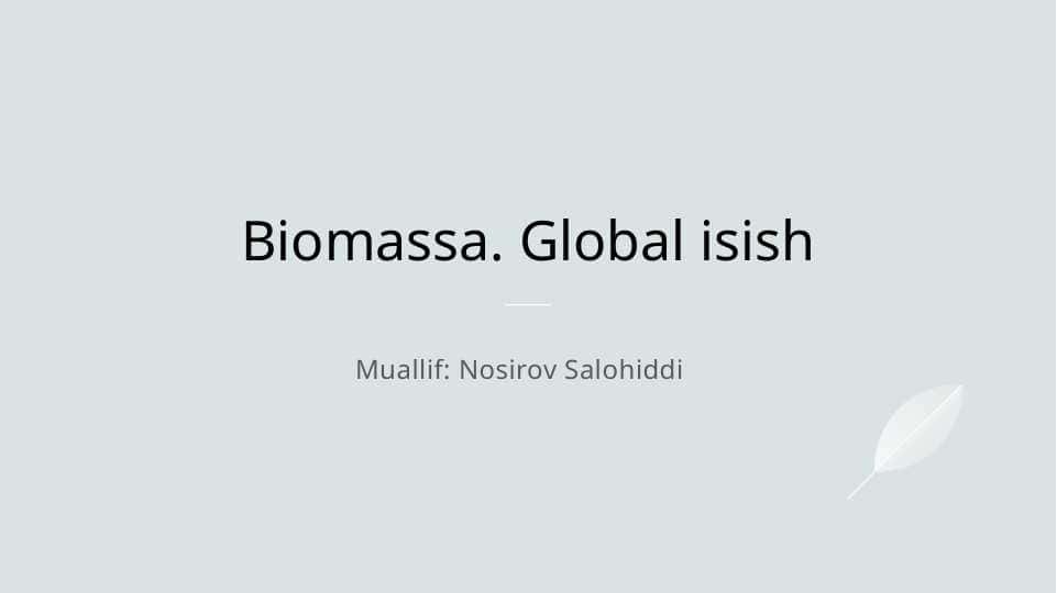 Biomassa.Global isish