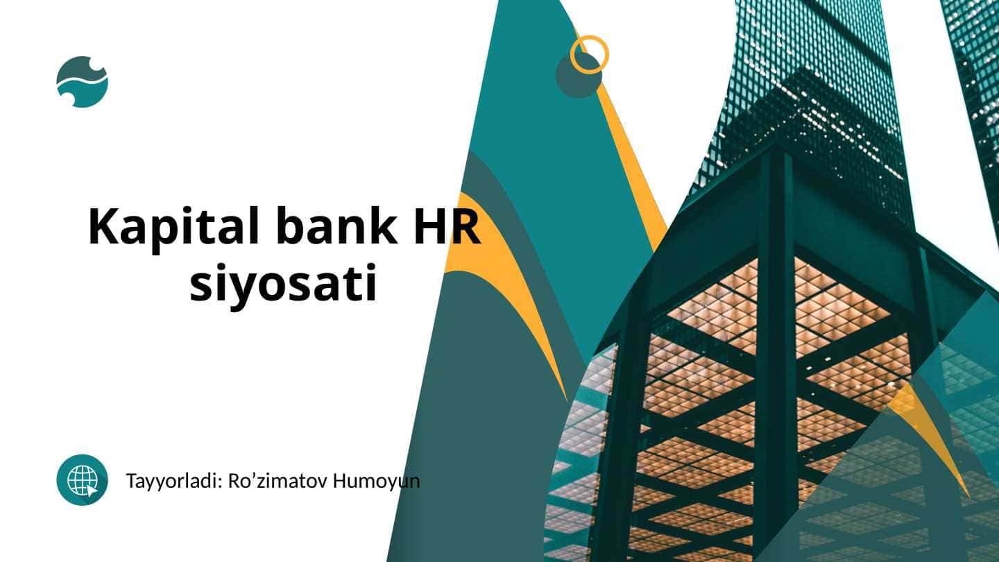 Kapital bank HR siyosati