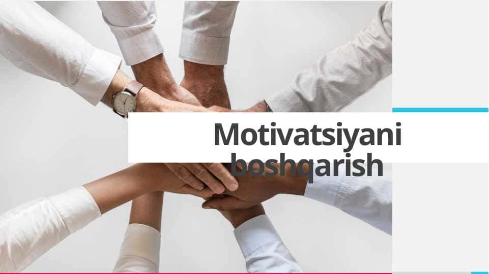 Motivatsiyani boshqarish