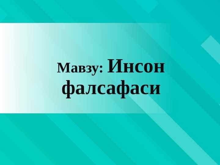 Инсон фалсафаси