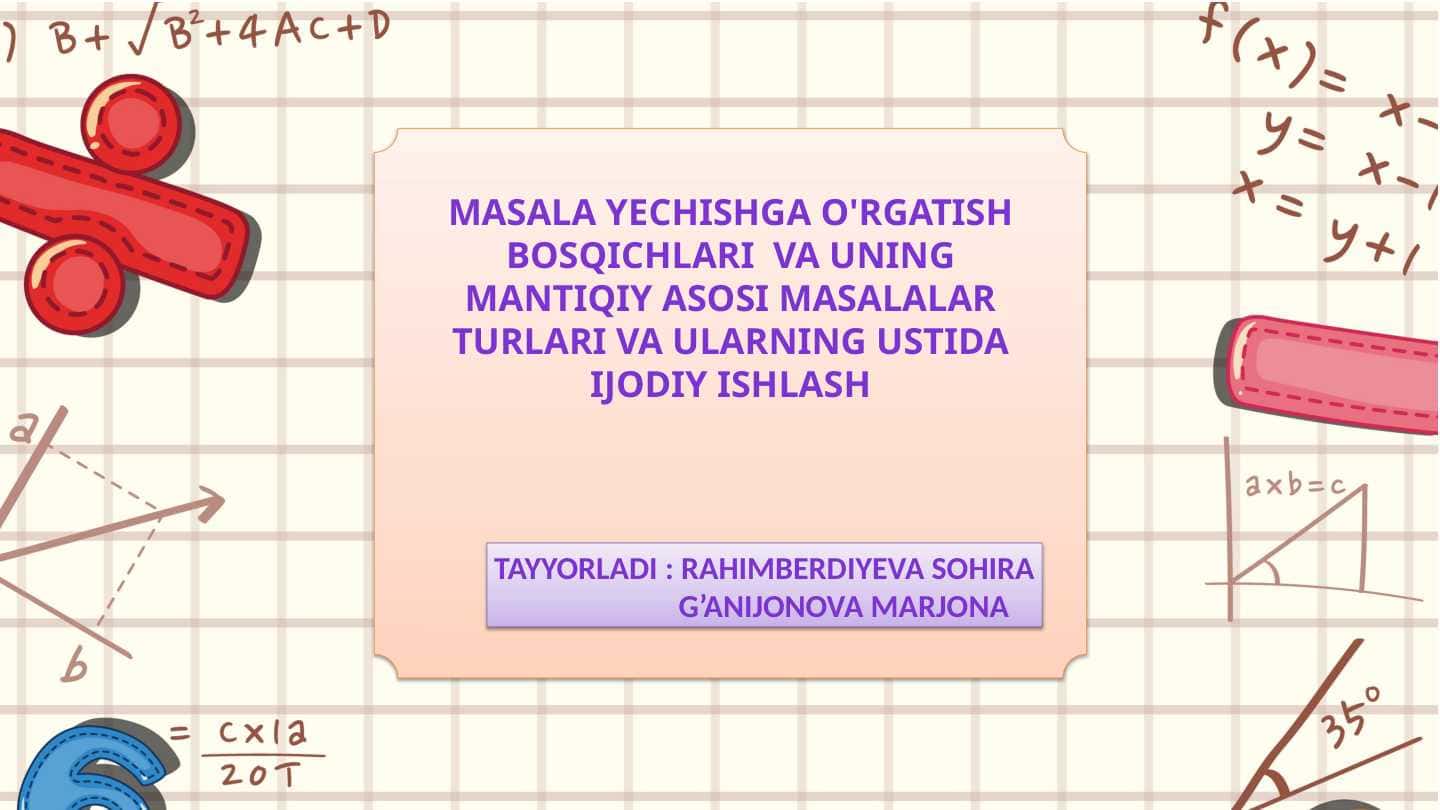 matematik masalalar