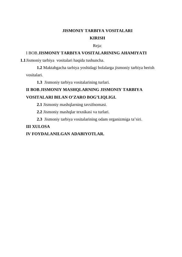JISMОNIY TARBIYA VОSITALARI