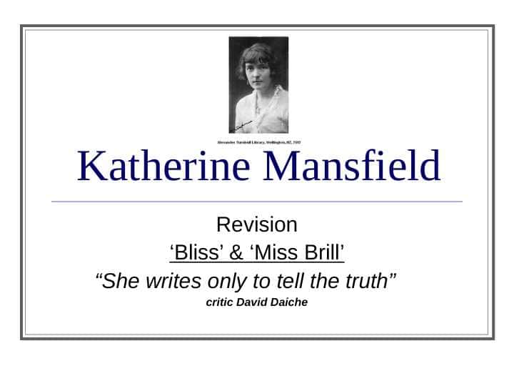 Katherine Mansfield
