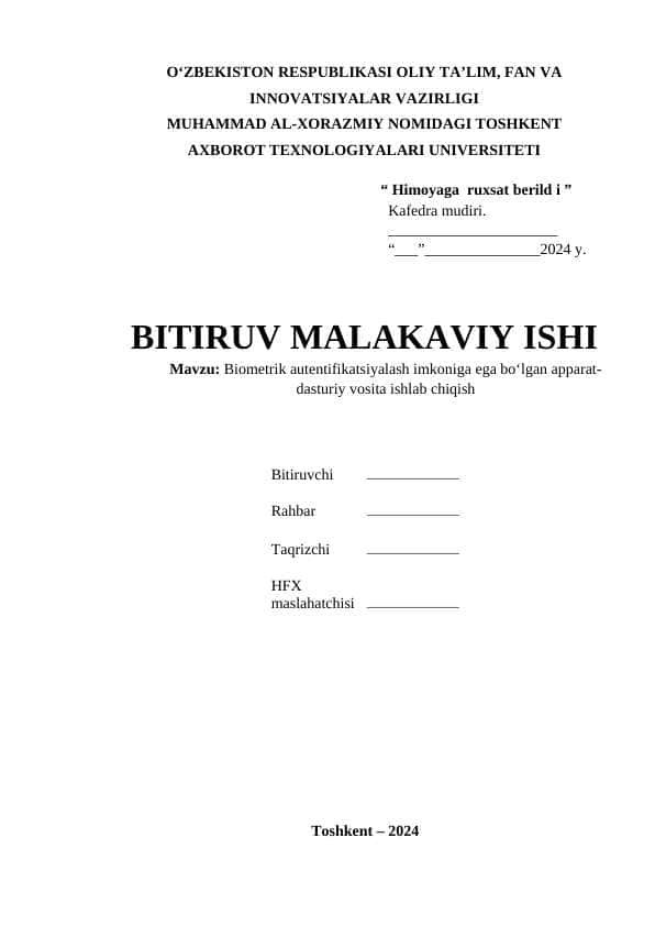 diplom ishi Axborot xafvsizligi