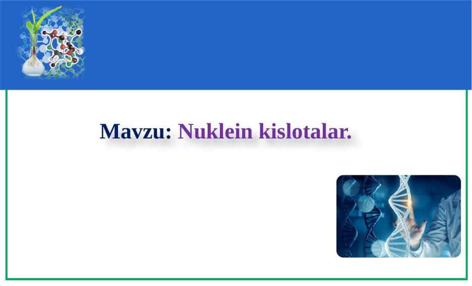 Nuklein kislotalar