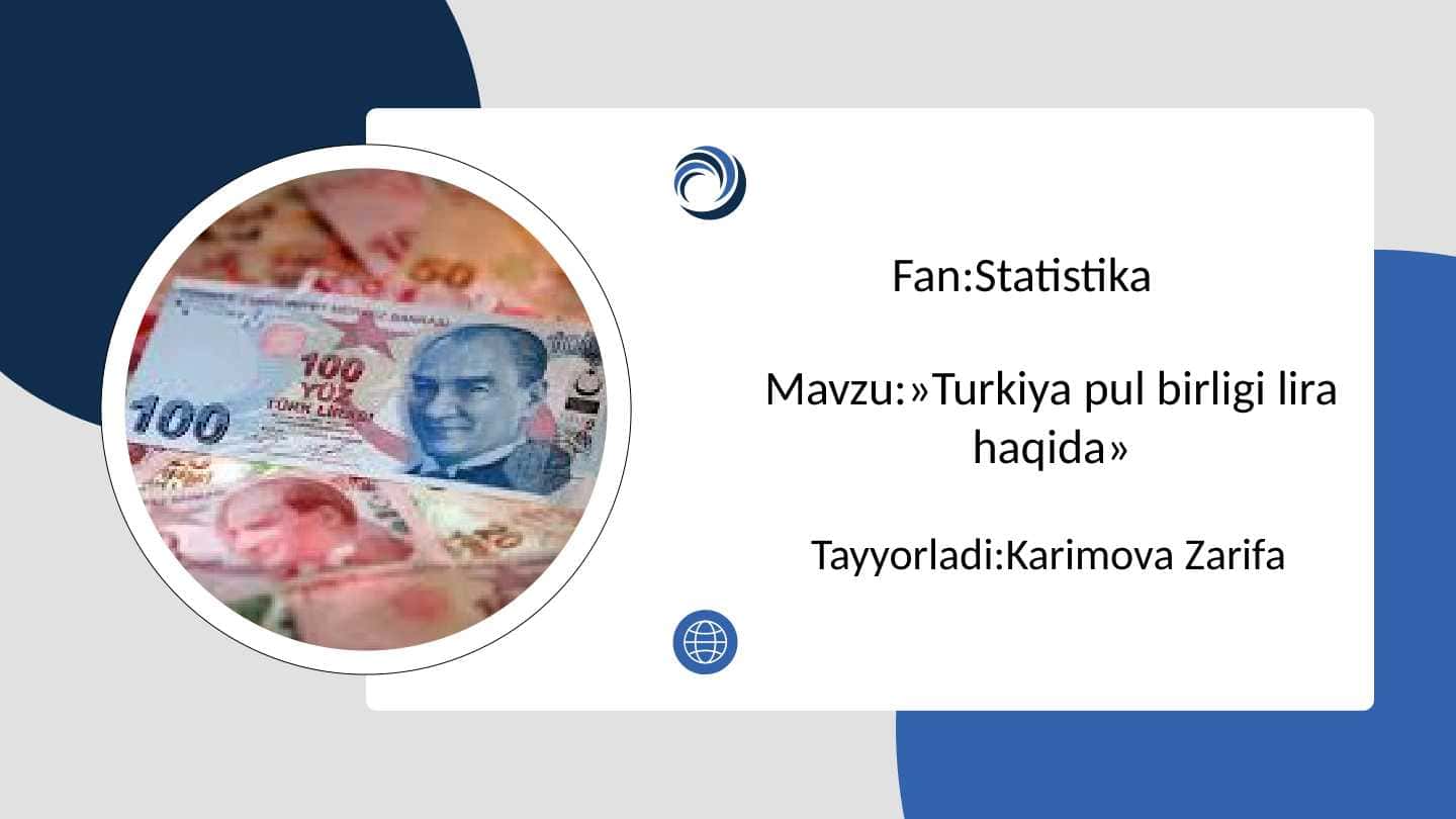 Turkiya pul birligi lira haqida»