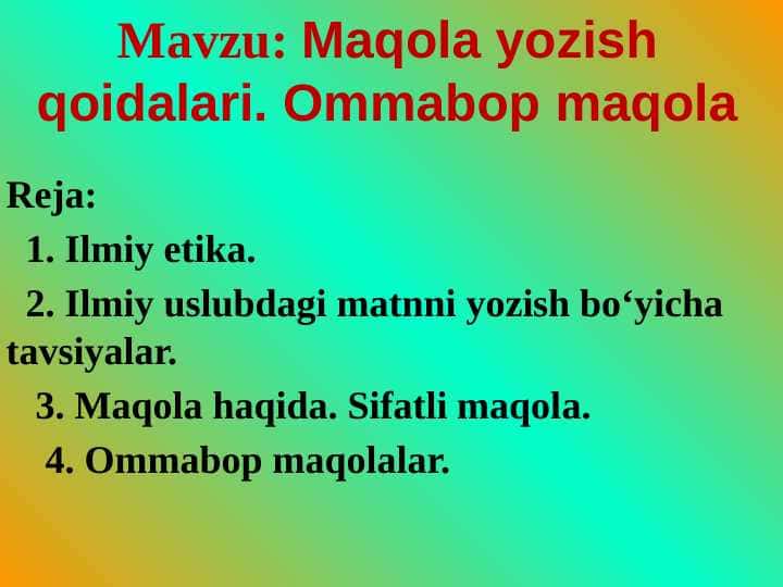 Maqola yozish qoidalari (2)