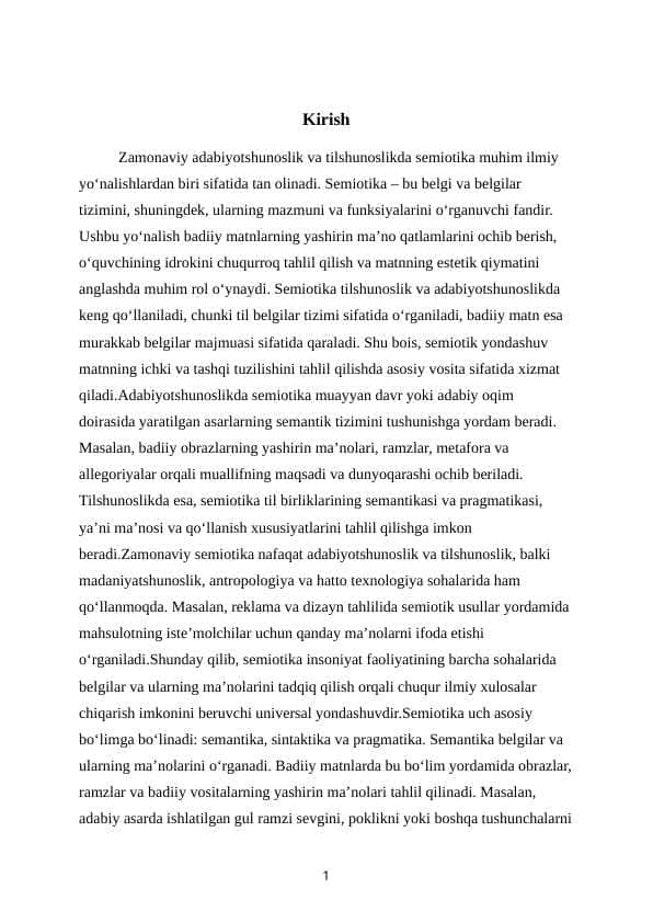 Semiotik tahlil