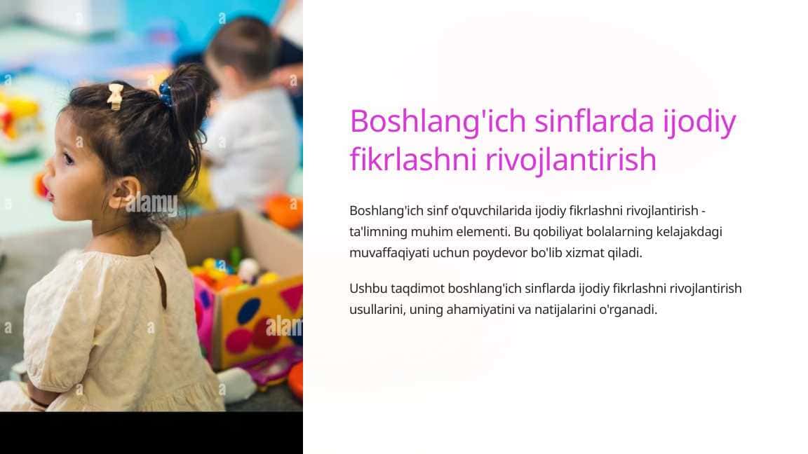 Boshlang'ich sinflarda ijodiy fikrlashni rivojlantirish