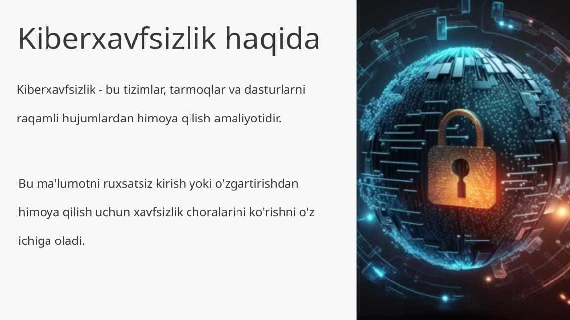 Kiberxavsizlik, kiberhujum, kiberetika va kibertahdid