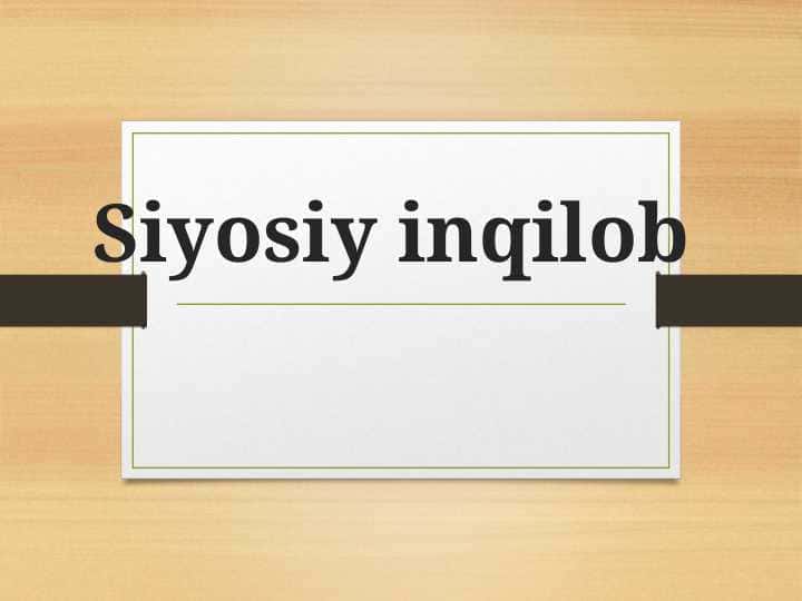 Siyosiy inqilob