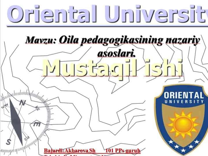 Oila pedagogikasining nazariy asoslari