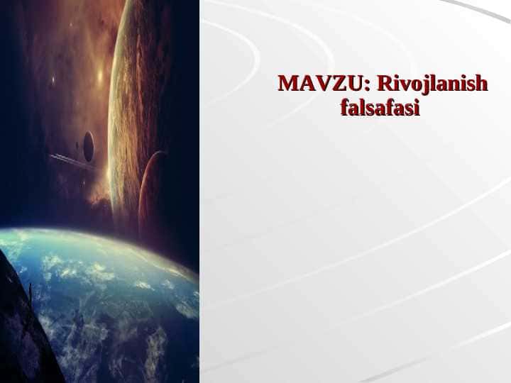 Rivojlanish falsafasi
