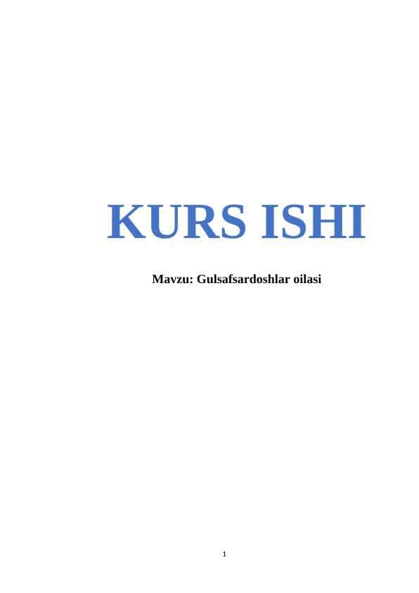 Gulsafsardoshlar oilasi