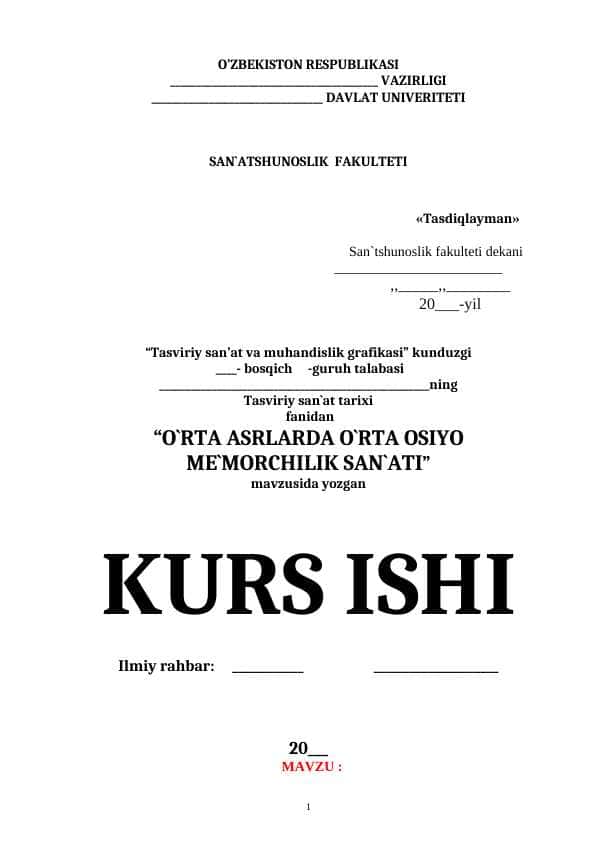 O`rta asrlarda O`rta Osiyo me`morchilik san`ati
