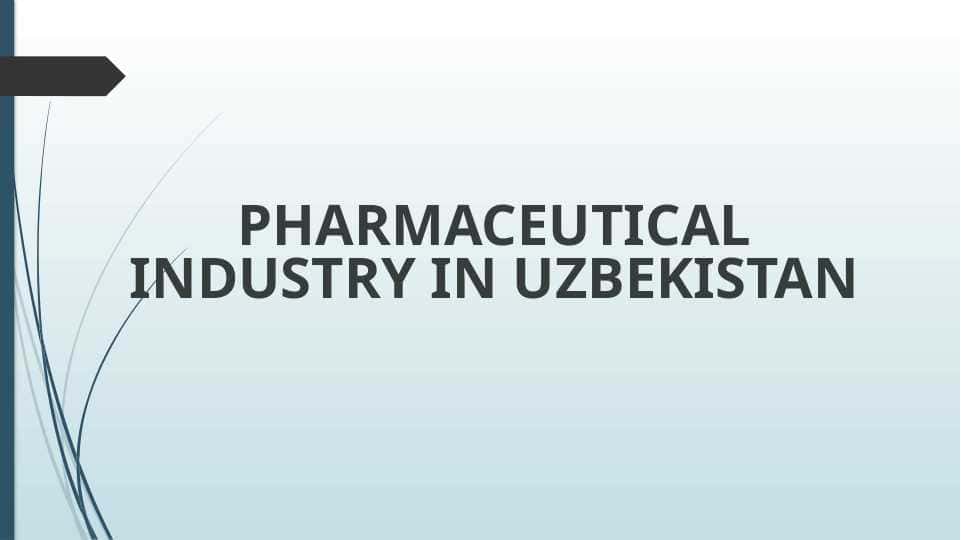 Pharm industry Uzbekistan