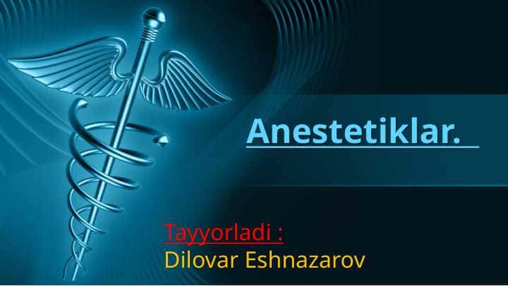 Anestetiklar