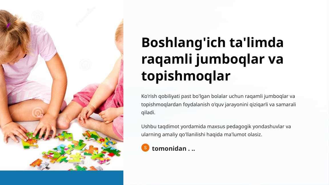 Boshlang'ich ta'limda raqamli jumboqlar va topishmoqlar