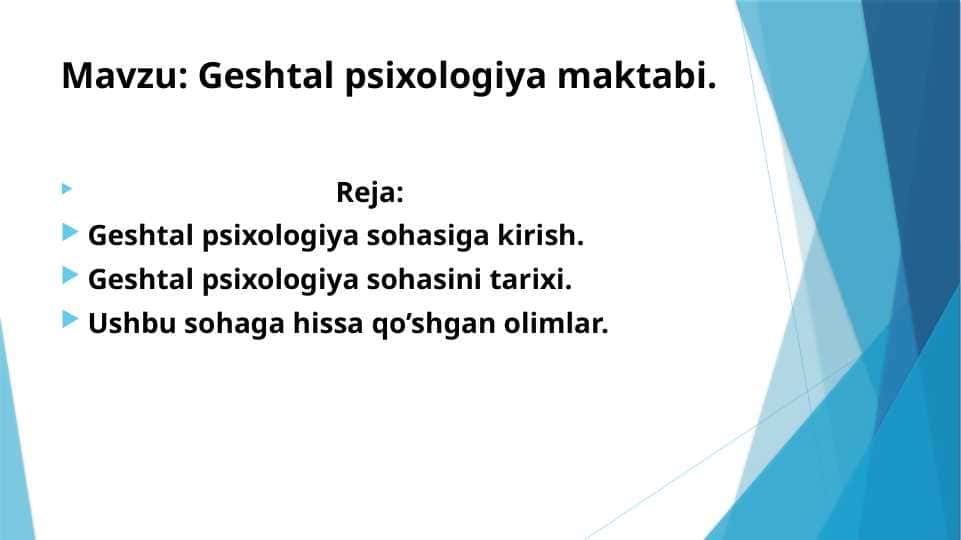 Geshtal psixologiya maktabi