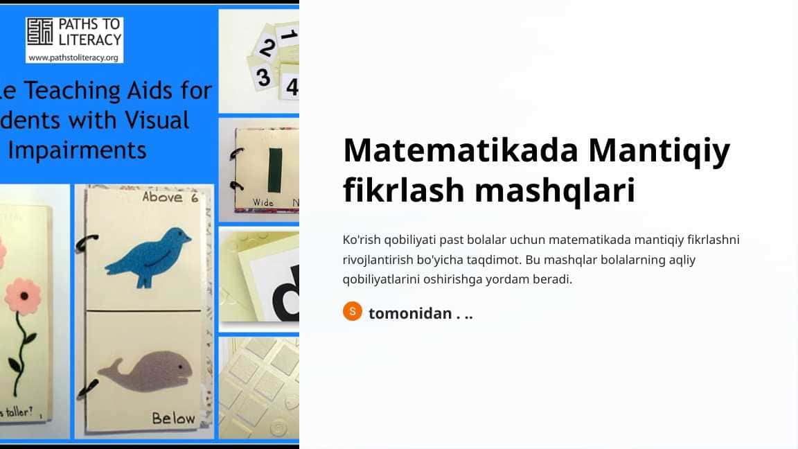 Matematikada Mantiqiy fikrlash mashqlari
