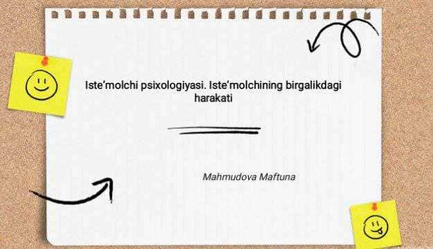 Isteʼmolchi psixalogiyasi