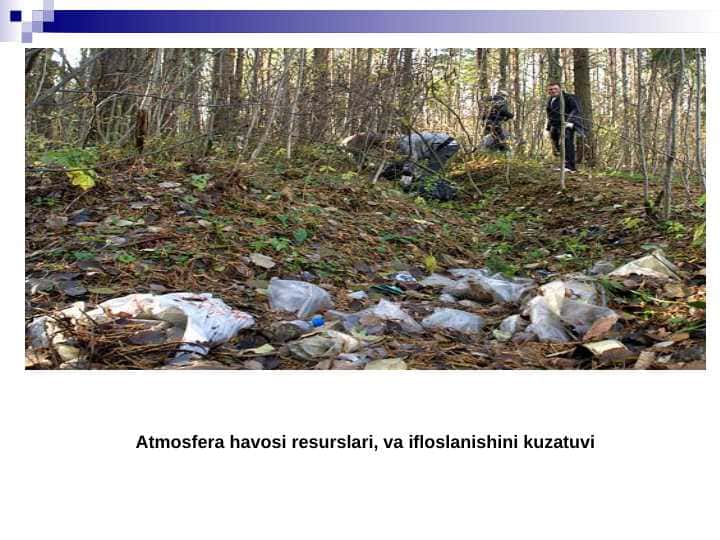 Atmosfera havosi resurslari, va ifloslanishini kuzatuvi