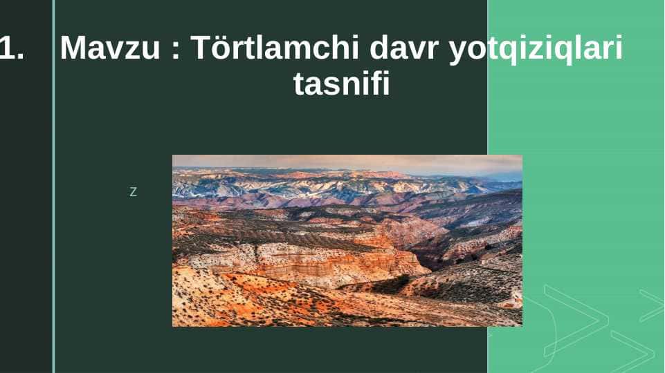 Toʻrtlamchi davr yotqiziqlari