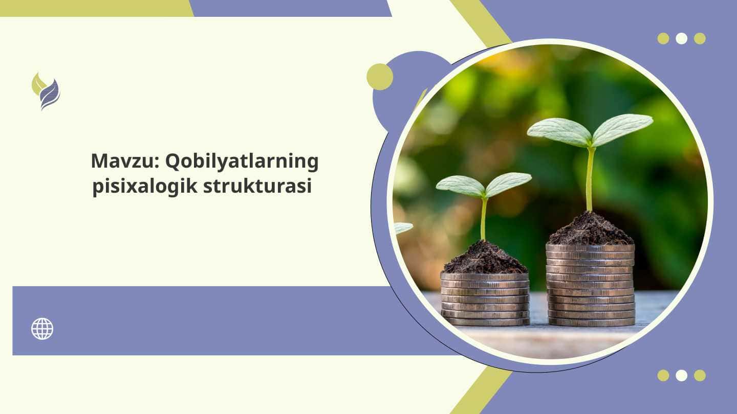 Mavzu: Qobilyatlarning pisixalogik strukturasi