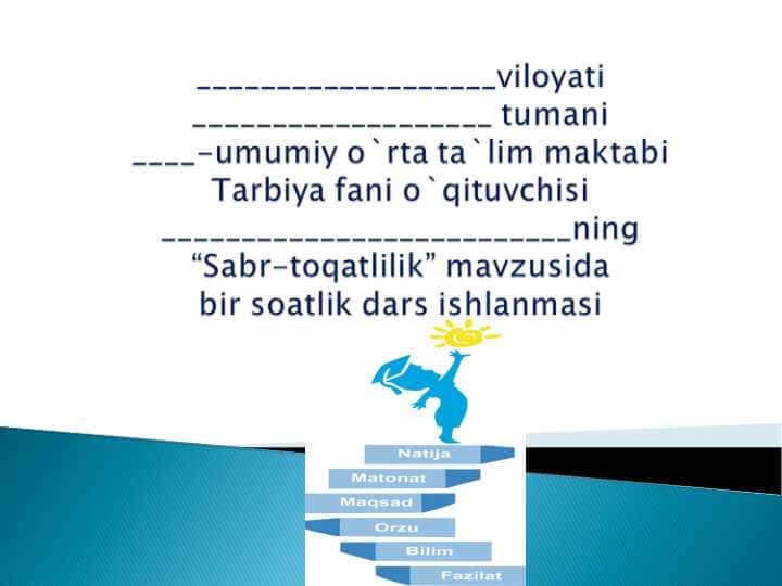Tarbiya fani ochiq dars