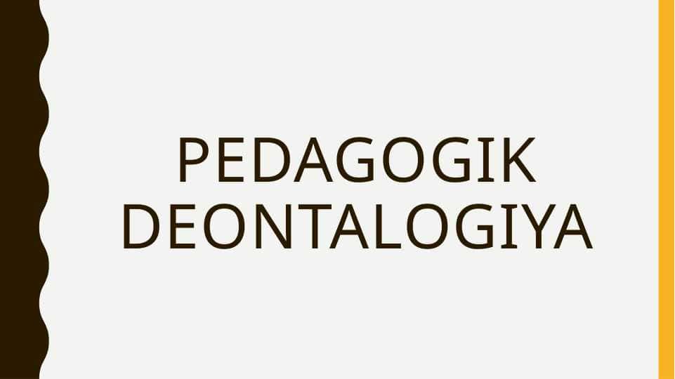 Pedagogik deontalogiya
