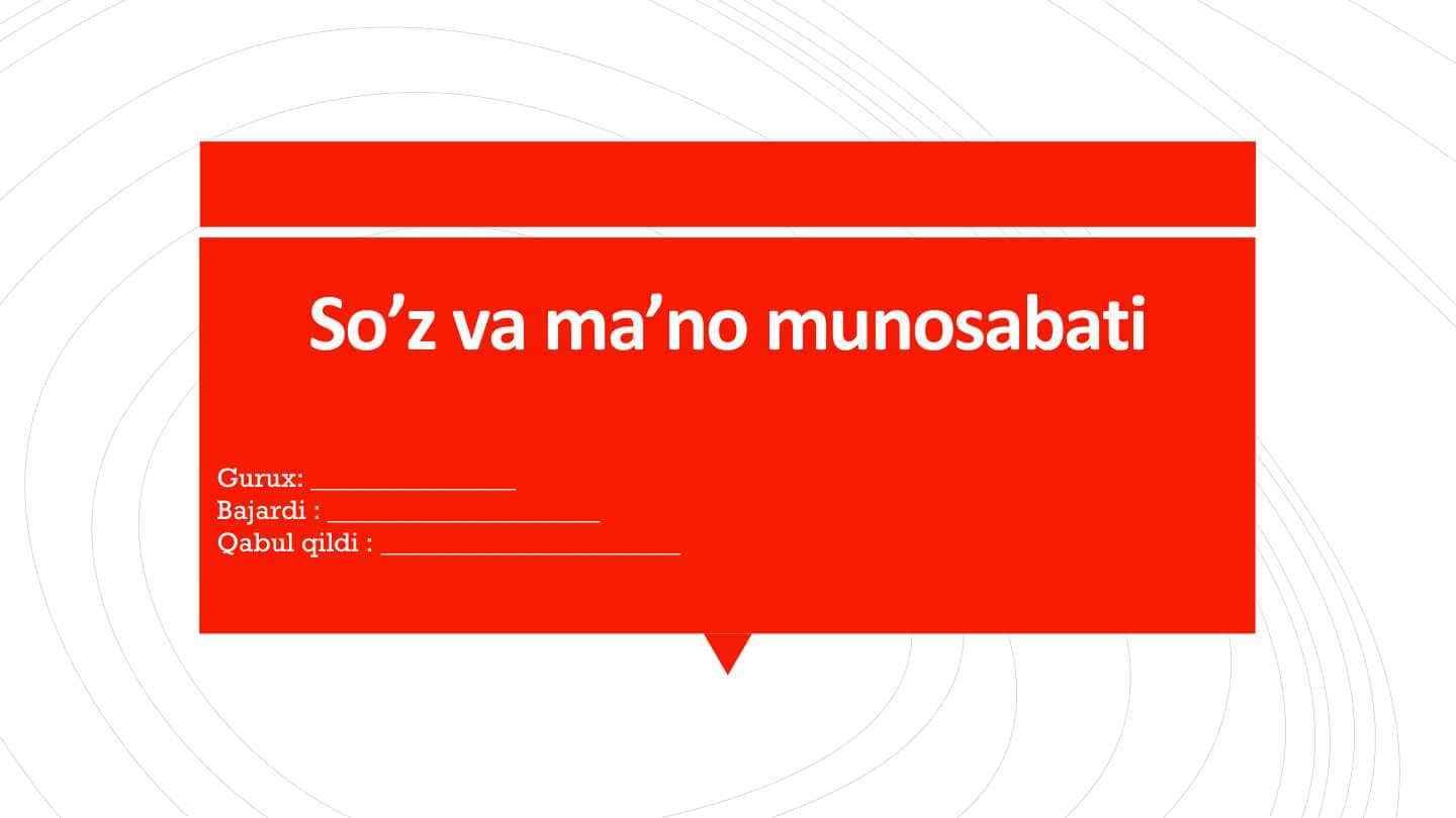 So‘z va ma‘no munosabati
