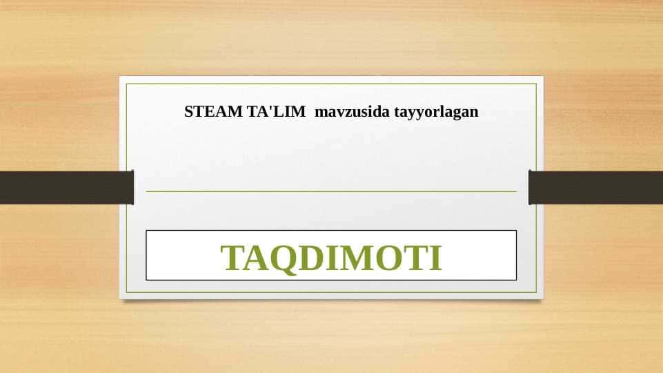 STEAM TA'LIM