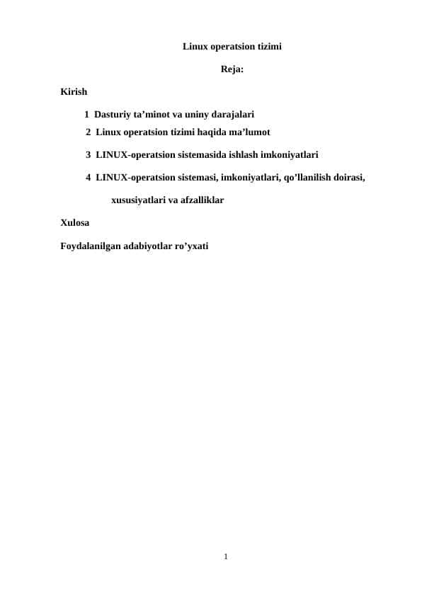 Linux operatsion tizimi