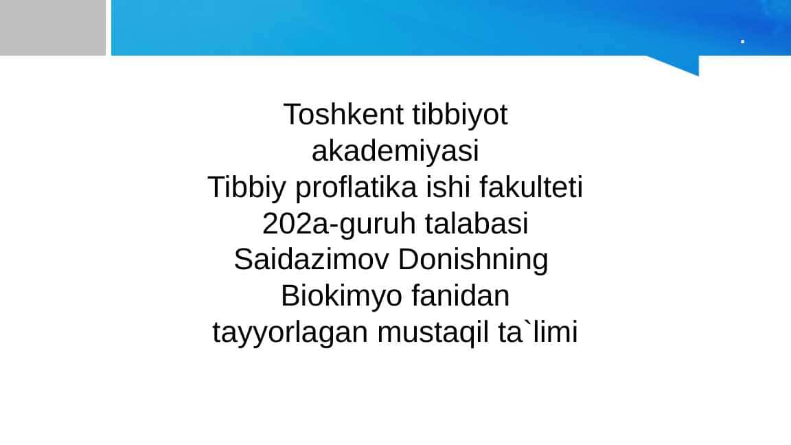 Energiya almashinuvini boshqarilishi