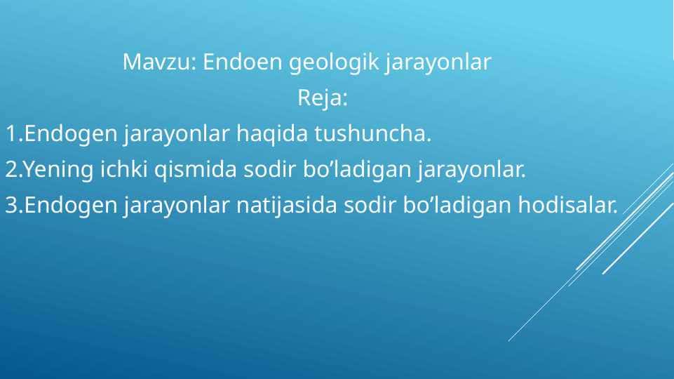 Endoen geologik jarayonlar