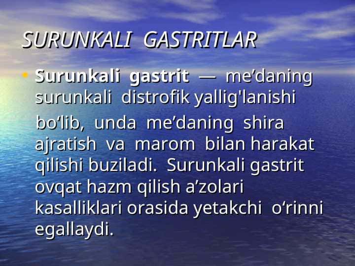 Hazm a'zolari kasaliklari