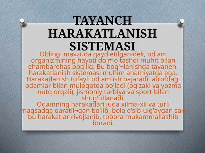Tayanch harakat sistemasi