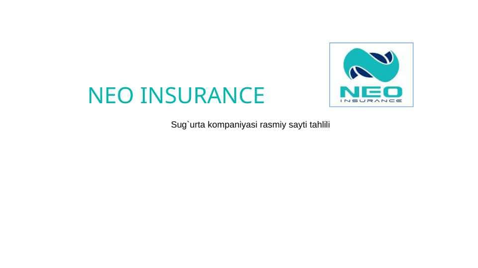 NEO INSURANCE Sug'urta