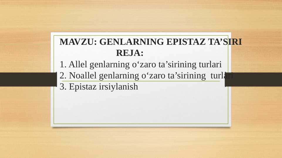 GENLARNING EPISTAZ TA’SIRI