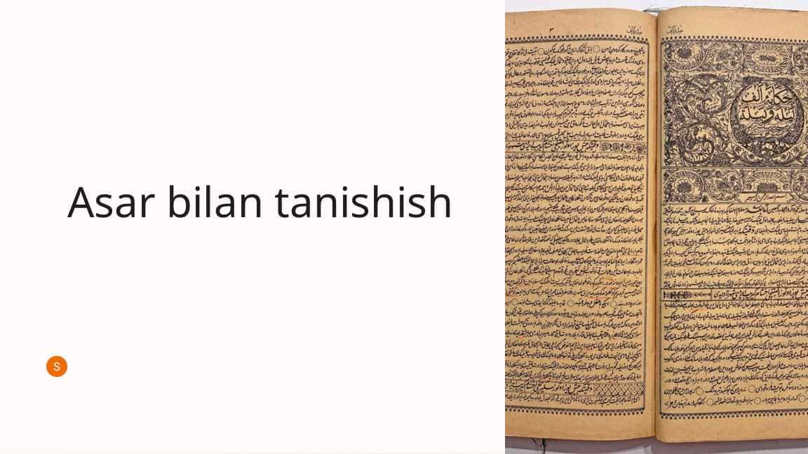 Asar bilan tanishish