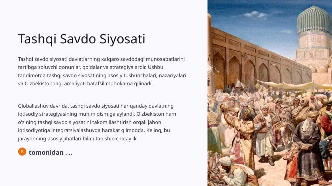 Tashqi Savdo Siyosati