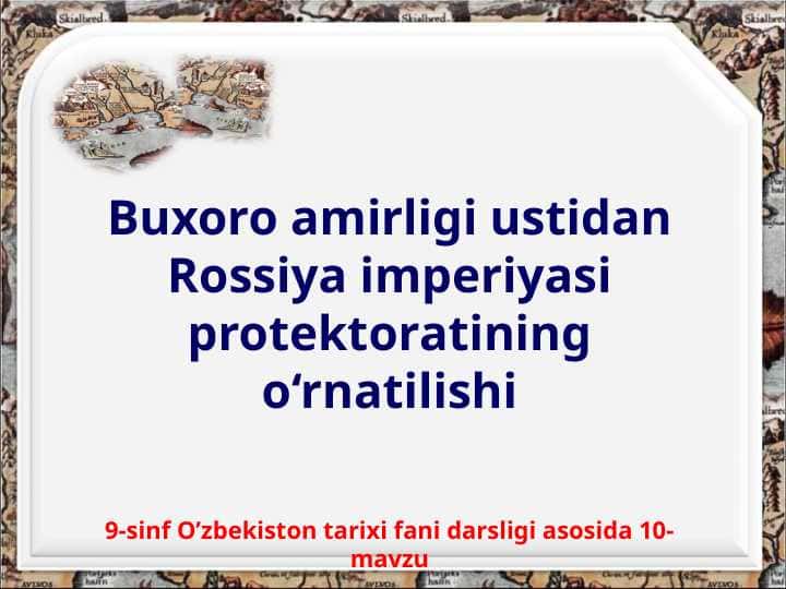 Buxoro amirligiga rossiya protector órnatilishi 9- ózb.pptx