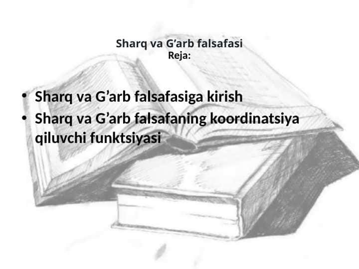 Sharq va G’arb falsafasi