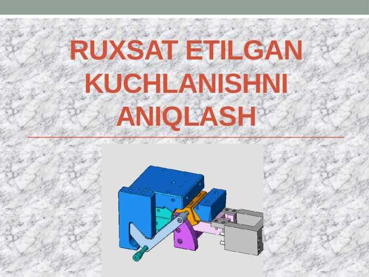 RUxsat etilgan kuchlanishni aniqlash
