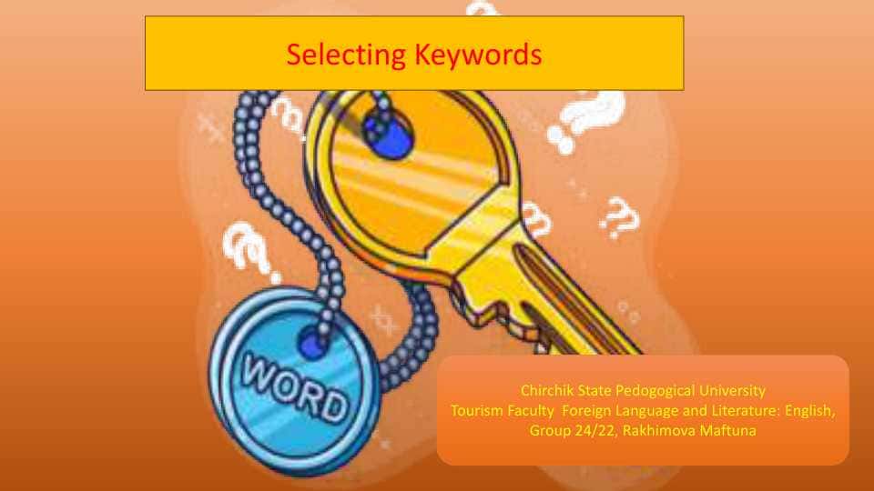 Selecting Keywords